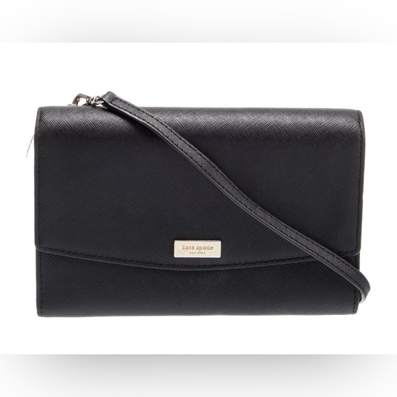 Kate Spade Laurel Way Winni Saffiano Leather Crossbody Clutch Wallet.